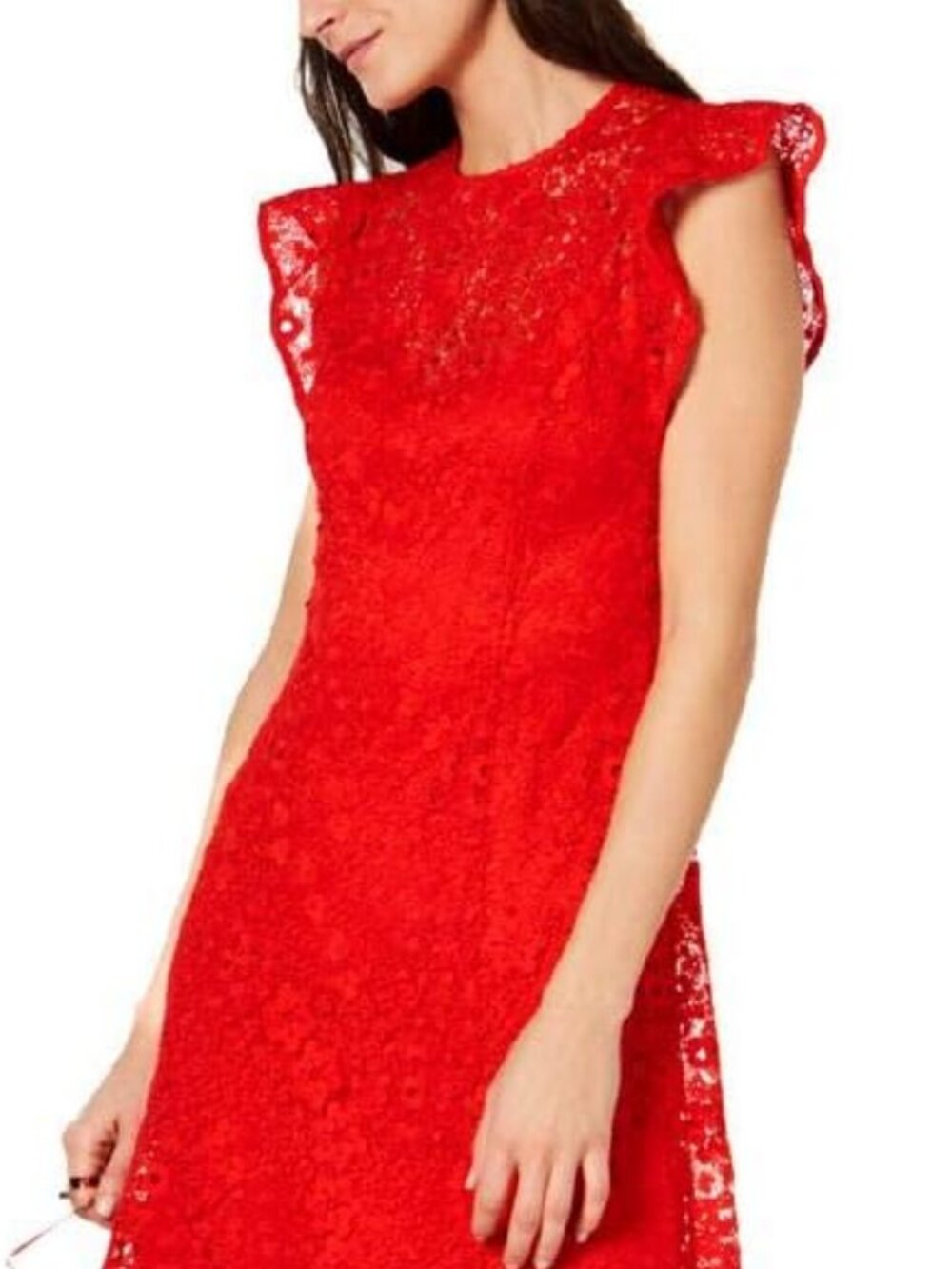 Michael Kors Red Lace Shift Dress
